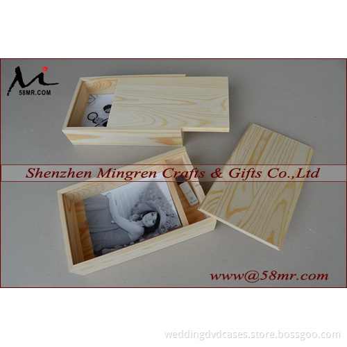Wooden Photo Storage Gift Box with USB Box Packaging